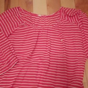 J Crew Red and white top